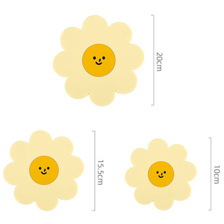 Sunflower Cute PVC Heat Insulation Mat Household High Temperature Resistant Table Pad, Style: Yellow Medium