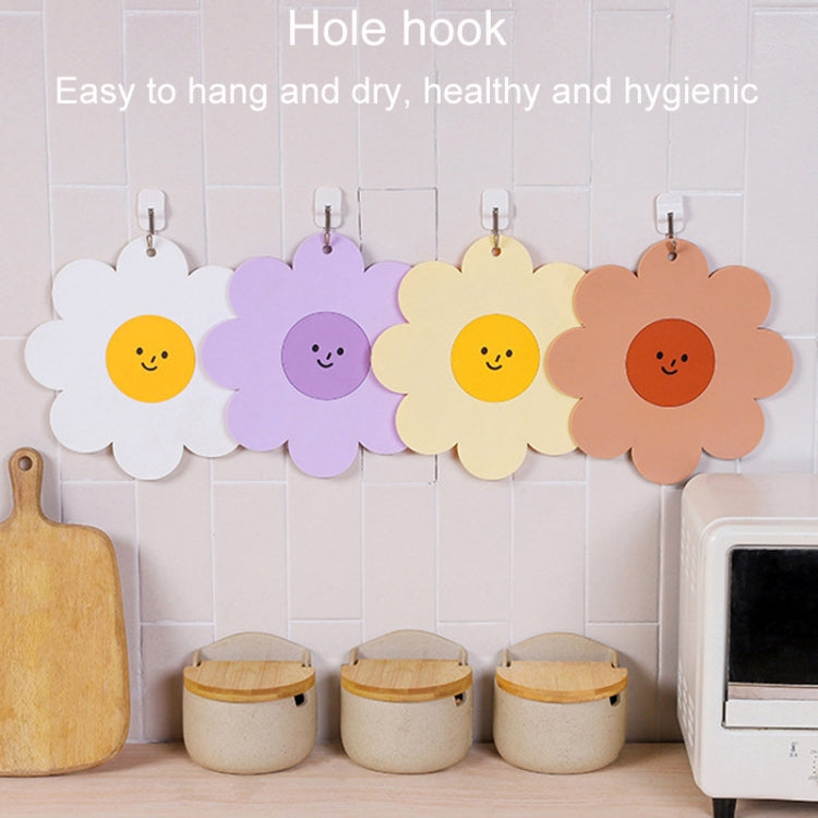 Sunflower Cute PVC Heat Insulation Mat Household High Temperature Resistant Table Pad, Style: Yellow Medium