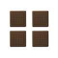 4pcs /Set Silent And Wear Resistant Chair Foot Cover Household Stool Anti-Slip Protective Pads, Style: 60mm Square Coffee Color