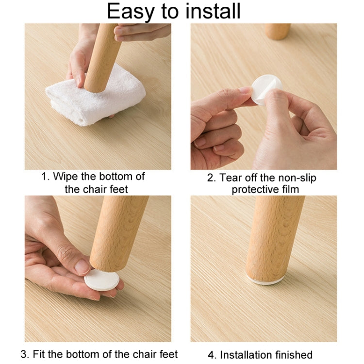 4pcs /Set Silent And Wear Resistant Chair Foot Cover Household Stool Anti-Slip Protective Pads, Style: 60mm Square Coffee Color