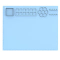 50x40cm Silicone Painting Pad With  Paint Holder Art Mat For Drawing Clay(Sky Blue)
