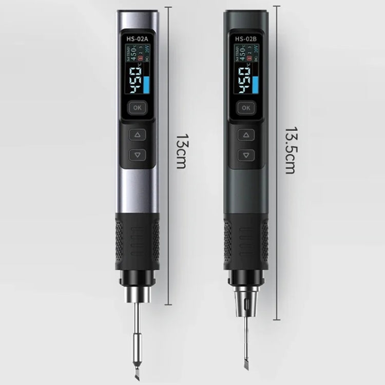 FNIRSI Portable Constant Temperature Soldering Iron Set, Model: HS-02A Standard-B Round Tip