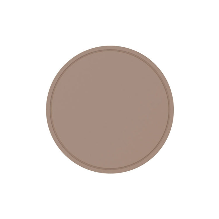 Household Round Heat Insulating Mats Kitchen High Temperature Resistant Silicone Pad, Color: Bowl Pad Brown