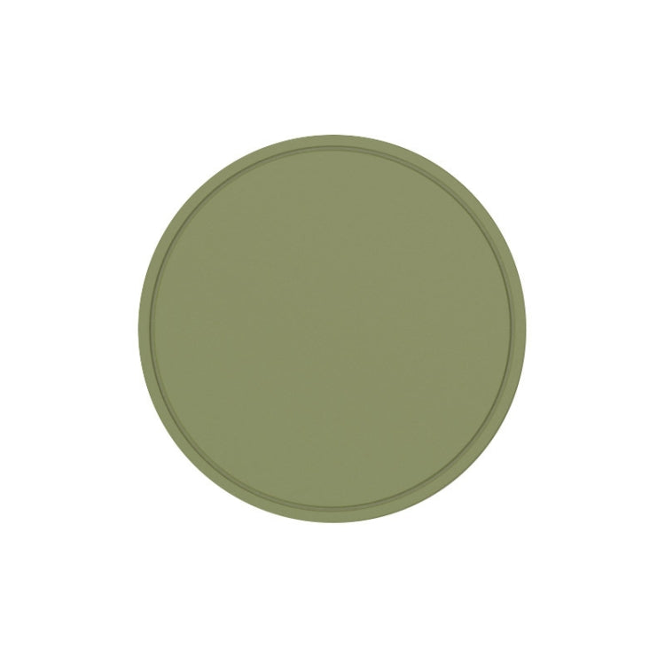 Household Round Heat Insulating Mats Kitchen High Temperature Resistant Silicone Pad, Color: Bowl Pad Green