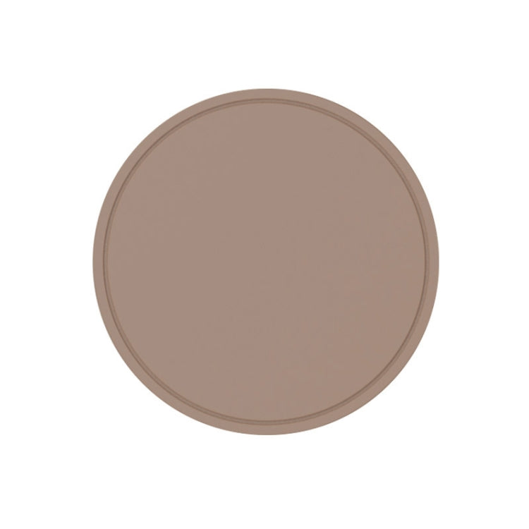 Household Round Heat Insulating Mats Kitchen High Temperature Resistant Silicone Pad, Color: Pot Pad Brown