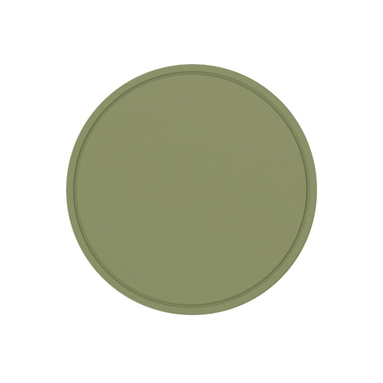 Household Round Heat Insulating Mats Kitchen High Temperature Resistant Silicone Pad, Color: Pot Pad Green