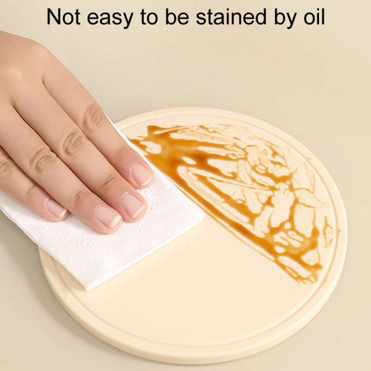 Household Round Heat Insulating Mats Kitchen High Temperature Resistant Silicone Pad, Color: Bowl Pad White
