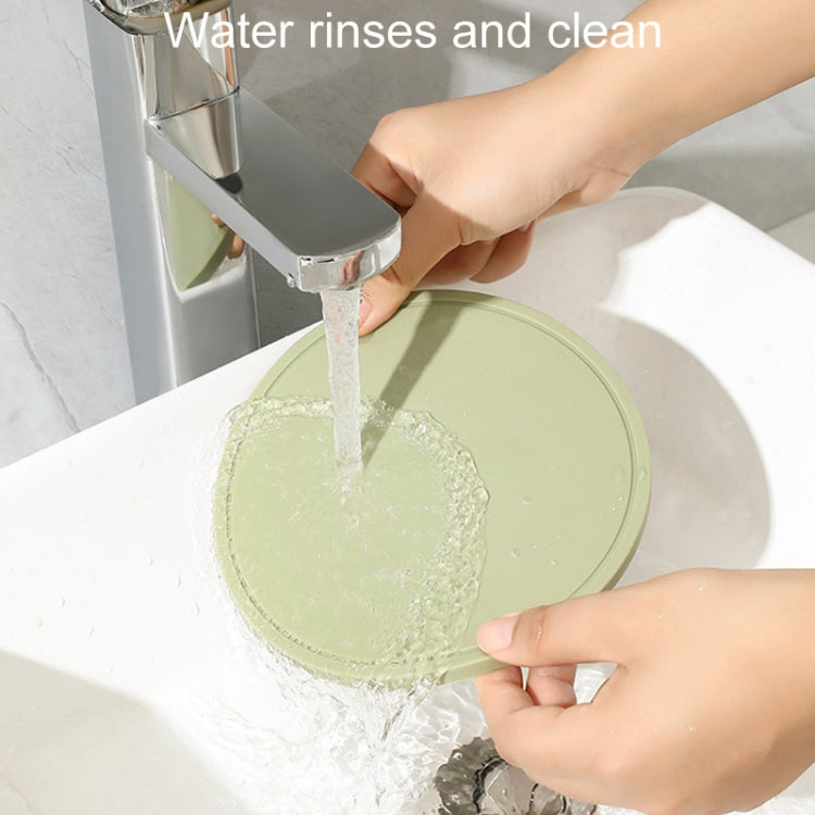 Household Round Heat Insulating Mats Kitchen High Temperature Resistant Silicone Pad, Color: Bowl Pad Brown