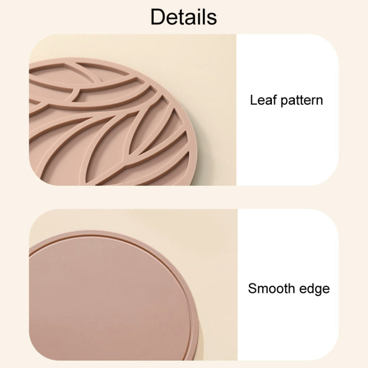 Household Round Heat Insulating Mats Kitchen High Temperature Resistant Silicone Pad, Color: Pot Pad Green
