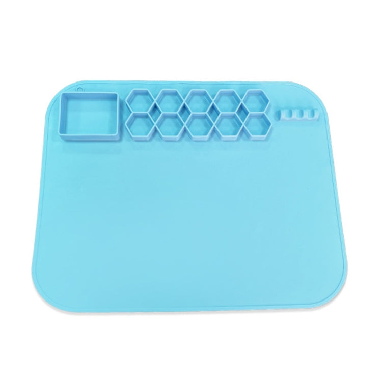 40 x 50cm Square Silicone Painting Pad  Art Mat for Drawing Clay(Sky Blue)