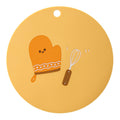 Household Cartoon Heat Insulation Mat Kitchen High Temperature Resistant Baking Placemats, Style: Eggbeater