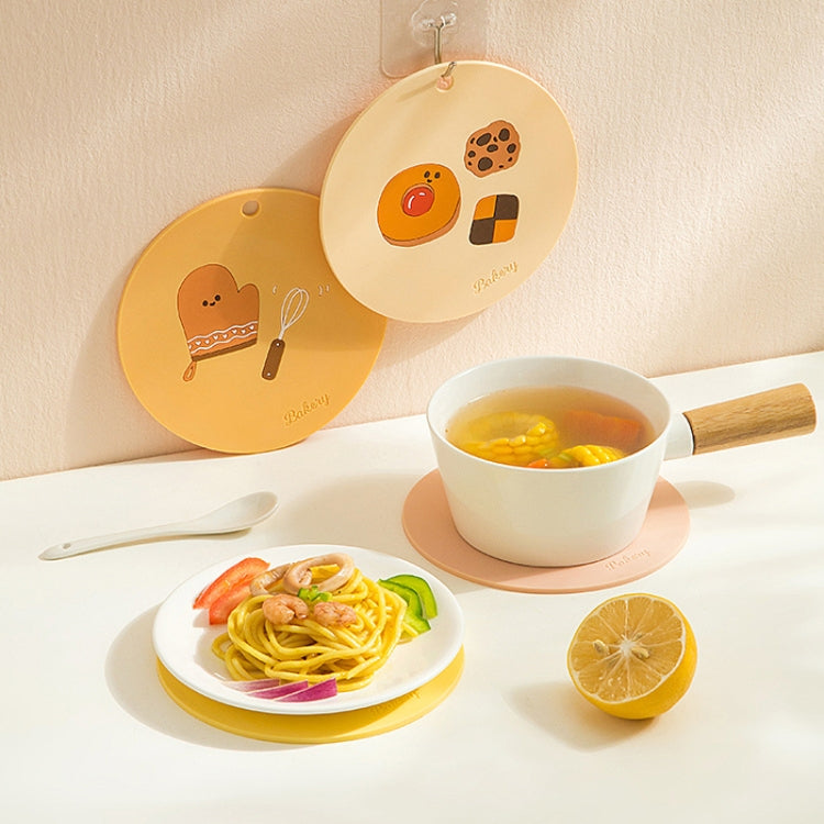 Household Cartoon Heat Insulation Mat Kitchen High Temperature Resistant Baking Placemats, Style: Biscuits