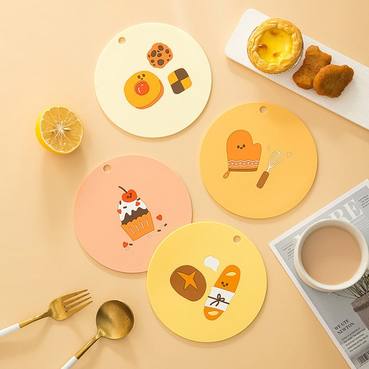 Household Cartoon Heat Insulation Mat Kitchen High Temperature Resistant Baking Placemats, Style: Bread