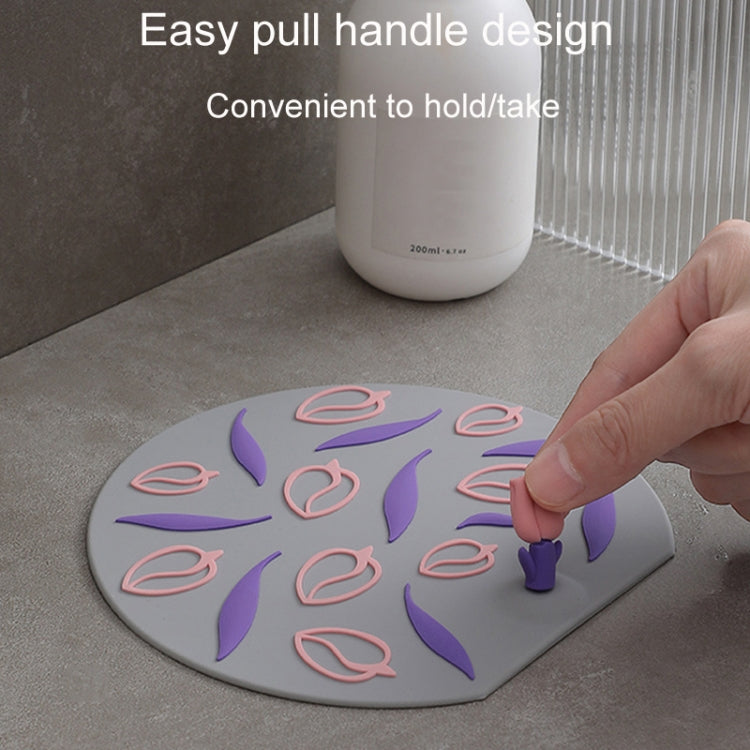 Kitchen Bathroom Anti Clogging Sink Floor Drain Cover Sewer Floor Drain Deodorizer(Tulip)