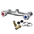 In-wall Dual Control Hot And Cold Water Faucet Bathroom Mixer Valve Shower Faucet, Specification: With Corner