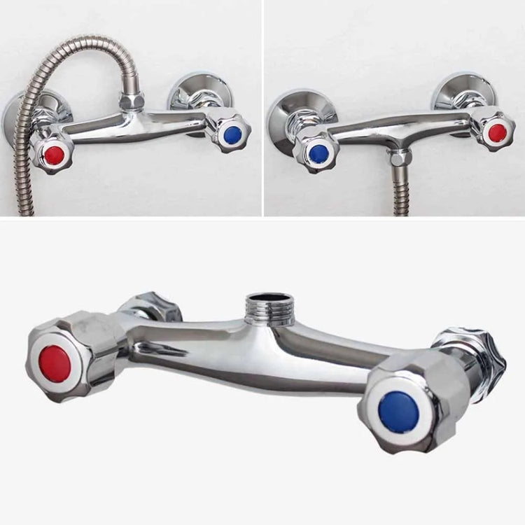 In-wall Dual Control Hot And Cold Water Faucet Bathroom Mixer Valve Shower Faucet, Specification: With Corner