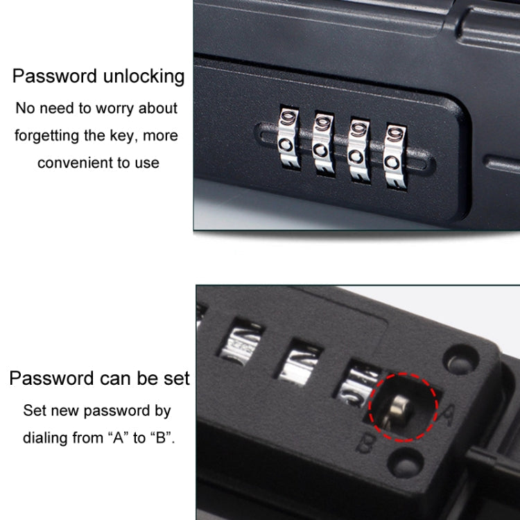 Outdoor Waterproof Beach Password Box Swimming Pool Cell Phone Keys Safe Deposit Box(Grey)