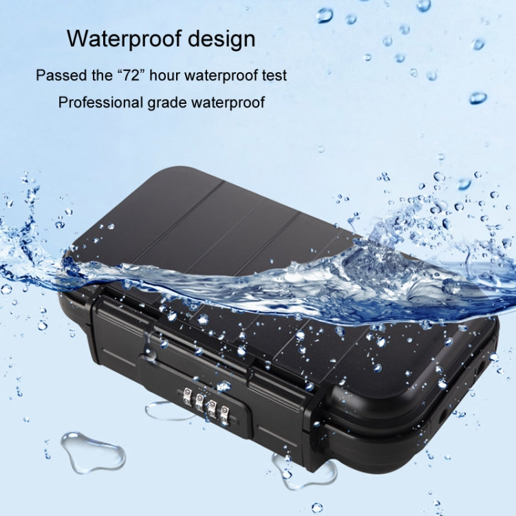 Outdoor Waterproof Beach Password Box Swimming Pool Cell Phone Keys Safe Deposit Box(Grey)