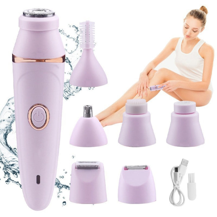 7 In 1 Multifunction Women Shaver USB Charging Epilator Eyebrow Trimmer(Pink)