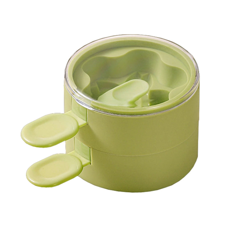 Homemade Dual Layer Ice Cream Mould Summer DIY Frozen Silicone Ice Box(Green)