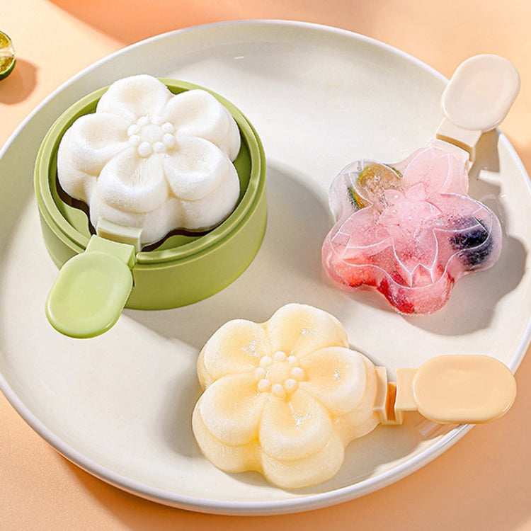 Homemade Dual Layer Ice Cream Mould Summer DIY Frozen Silicone Ice Box(Green)