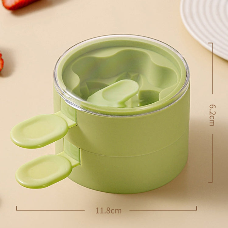 Homemade Dual Layer Ice Cream Mould Summer DIY Frozen Silicone Ice Box(Apricot Color)