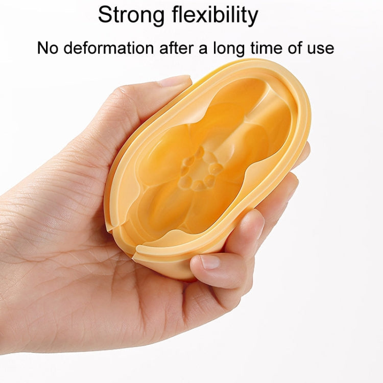 Homemade Dual Layer Ice Cream Mould Summer DIY Frozen Silicone Ice Box(Yellow)