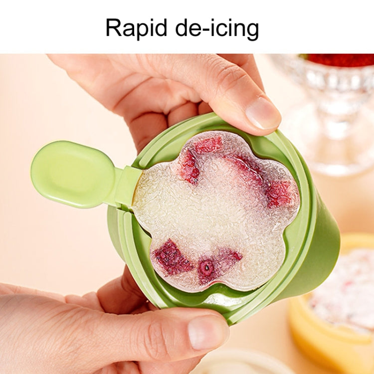 Homemade Dual Layer Ice Cream Mould Summer DIY Frozen Silicone Ice Box(Green)