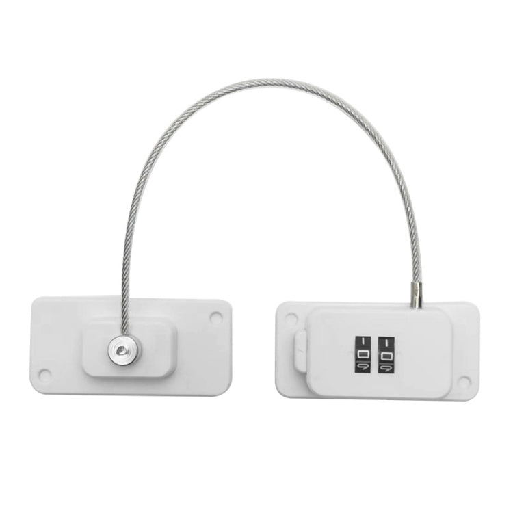 Child Safety Lock No Hole Window Limiter Refrigerator Drawer Cabinet Combination Lock, Specification: 2-bit White