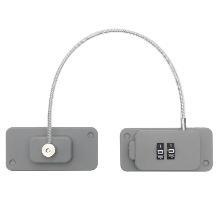 Child Safety Lock No Hole Window Limiter Refrigerator Drawer Cabinet Combination Lock, Specification: 2-bit Gray