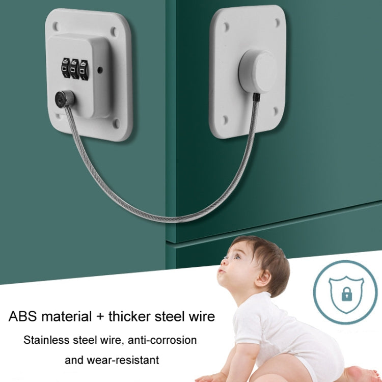 Child Safety Lock No Hole Window Limiter Refrigerator Drawer Cabinet Combination Lock, Specification: 3-bit Black