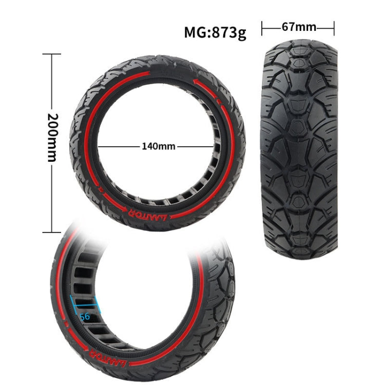 AIMITE 8.5 x 2.5-3.0 / 56 Card Slot 8.5 inch Electric Scooter Universal Off-Road Tire(Red Line)