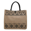 Nation Style Printing Handbag Simple Large Capacity Linen Tote Bag(Triangle)