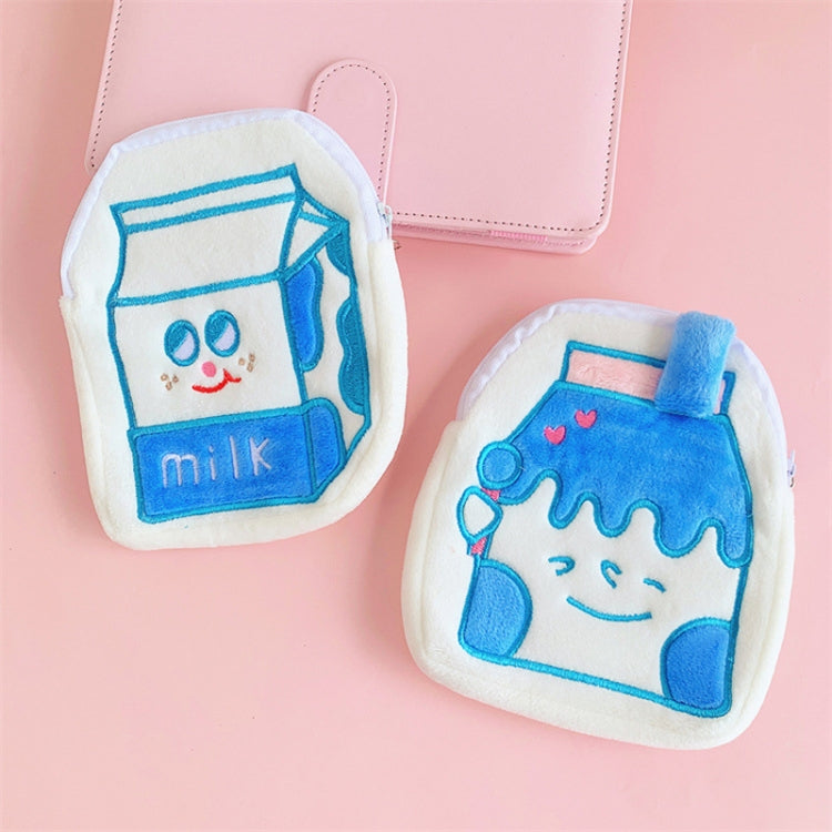 Cute Breakfast Cartoon Wallet Coin Lipstick Data Cable Storage Bag Purse, Style: Hamburger