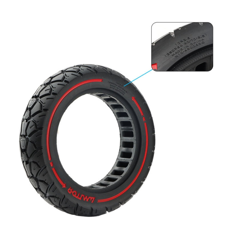 AIMITE 10 inch 45mm Slot Scooter Universal Anti-Blast Anti-skid Shock Absorption Off-road Tire(Red Line)