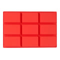 9 Grids Long Cubes Silicone Cake Mold Handmade Aromatherapy Soap Mold(Red)