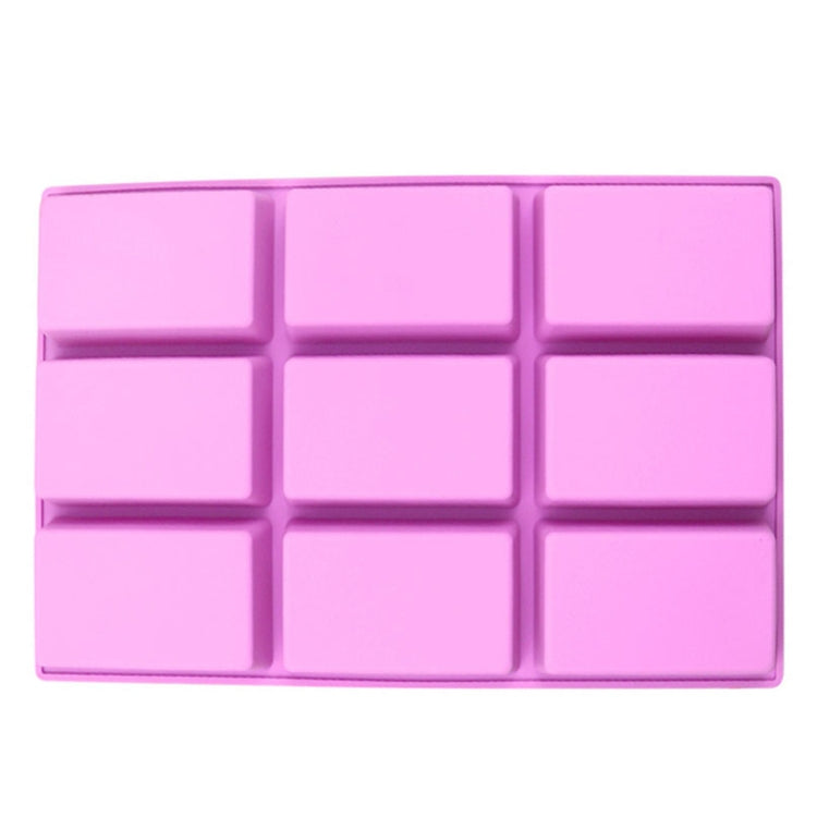 9 Grids Long Cubes Silicone Cake Mold Handmade Aromatherapy Soap Mold(Purple)