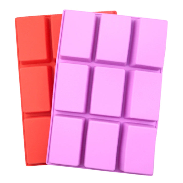 9 Grids Long Cubes Silicone Cake Mold Handmade Aromatherapy Soap Mold(Purple)
