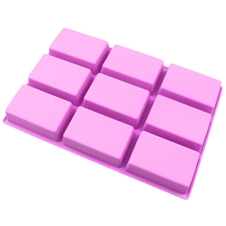 9 Grids Long Cubes Silicone Cake Mold Handmade Aromatherapy Soap Mold(Purple)
