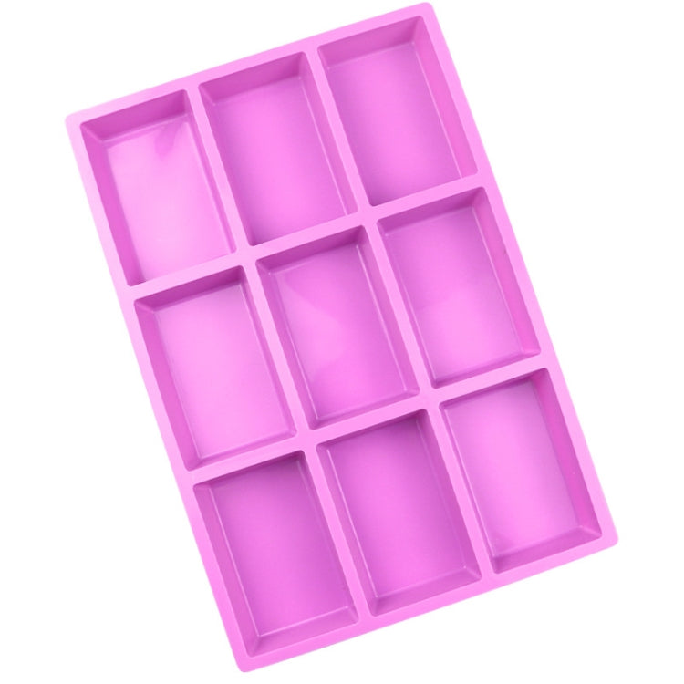 9 Grids Long Cubes Silicone Cake Mold Handmade Aromatherapy Soap Mold(Purple)