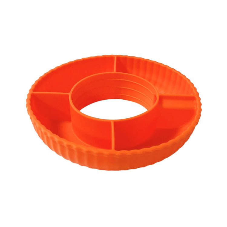 For Stanley Quencher 40oz Tumbler With Handle Snack Tray Silicone Reusable Snack Container(Orange)