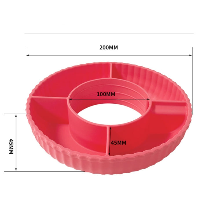 For Stanley Quencher 40oz Tumbler With Handle Snack Tray Silicone Reusable Snack Container(Pink)