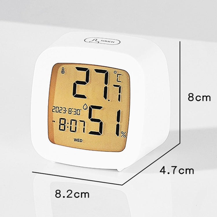 Multifunctional Temperature and Humidity LCD Clock Home Bedside Alarm Clock(2306 Black)
