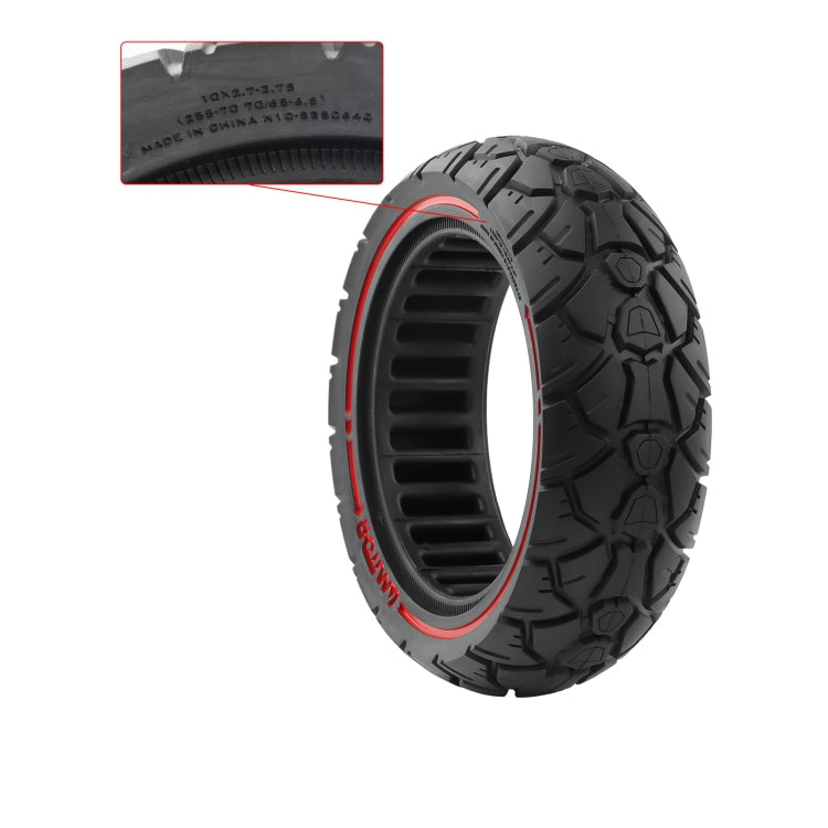AIMITE 10 x 2.7-2.75 53.5 Card 255-70 Or 70 / 65-6.5 Scooter Universal Off-Road Tire(Red Line)