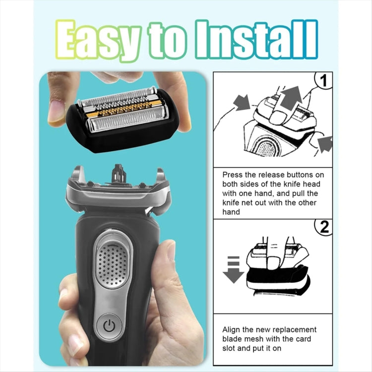 For Braun  Series 9 Electric Shaver Replacement Blade Gold Foil Style 92B With Text