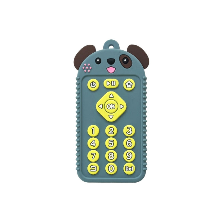 Cartoon Reomte Baby Teething Toys Silicone Baby Teether for Newborn Toddlers Infants, Style: Puppy Blue