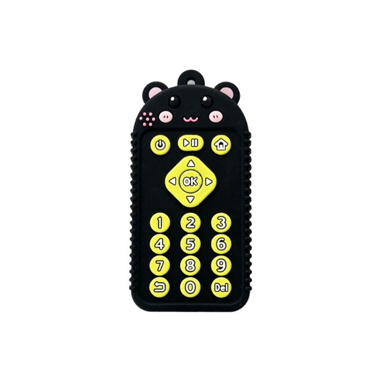 Cartoon Reomte Baby Teething Toys Silicone Baby Teether for Newborn Toddlers Infants, Style: Bear Black