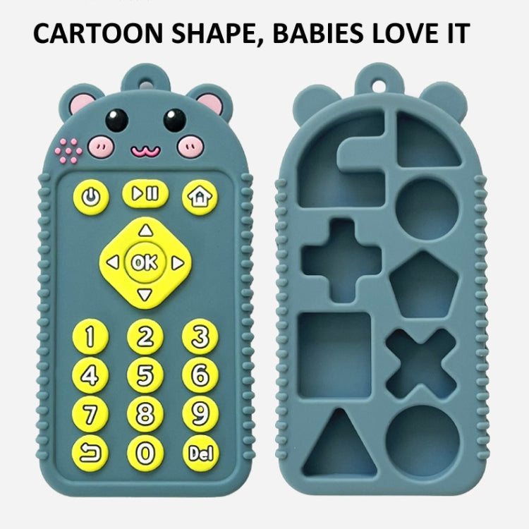 Cartoon Reomte Baby Teething Toys Silicone Baby Teether for Newborn Toddlers Infants, Style: Bunny Blue