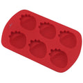 6 Grids Strawberry Silicone Cake Mold Baking DIY Chocolate Mould(Red)