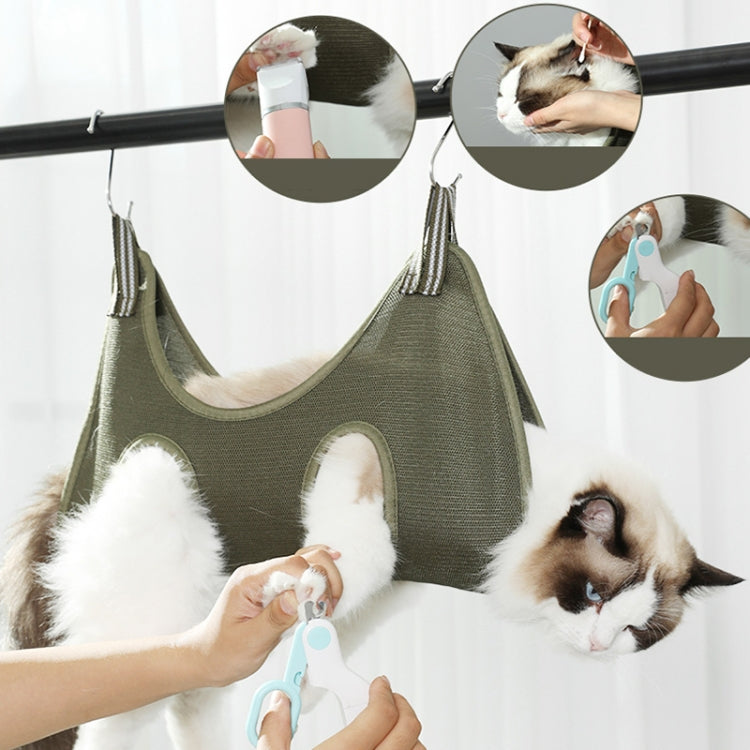 Multifunctional Anti-scratch Pet Grooming Fixed Bag Cat Bathing Tools, Size: XS(Blue)